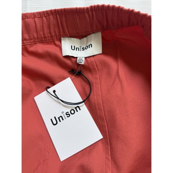 Create UNISON Cotton Drawstring  Shorts In Burnt Orange Sz 2XL New - Picture 6 of 7